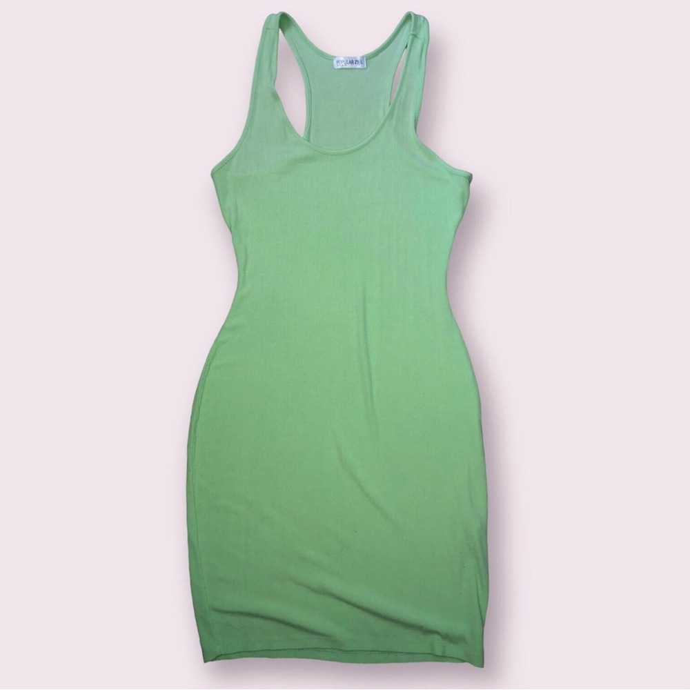 Popular 21 Neon Green Bodycon Dress
